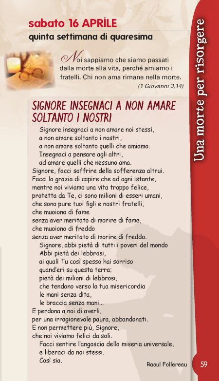 Sabato, 5 sett. di Quaresima
