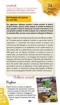 Calendario quaresimale 2025
