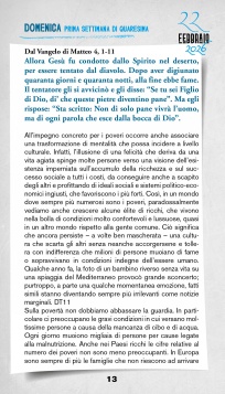 Calendario quaresimale 2026