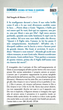 Calendario quaresimale 2026