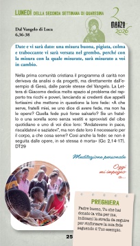 Calendario quaresimale 2026