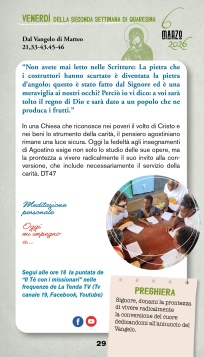 Calendario quaresimale 2026