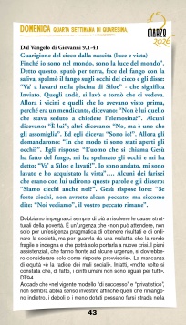 Calendario quaresimale 2026