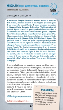 Calendario quaresimale 2026