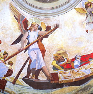 Traslazione di S. Tiziano (affresco in cattedrale)